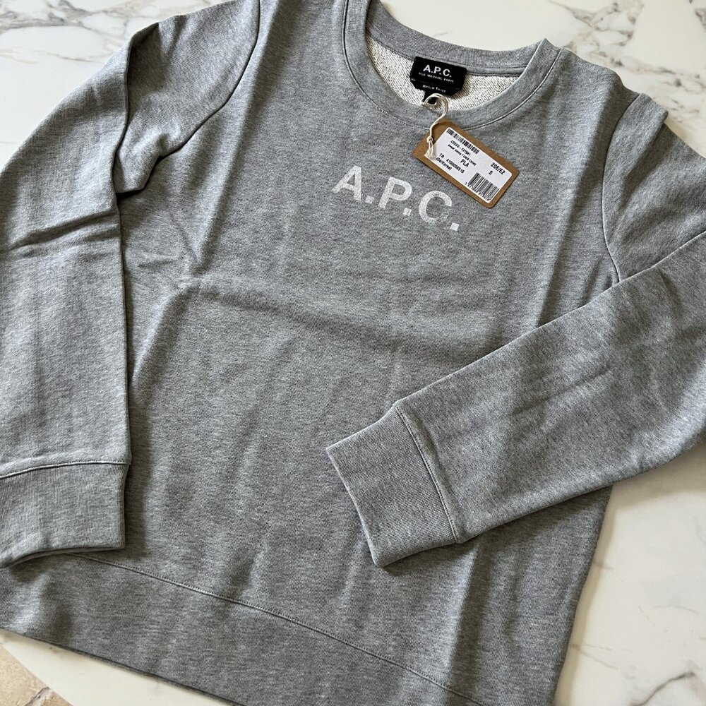 NWT - A.P.C. Stamp Logo Sweatshirt - Grey🩶